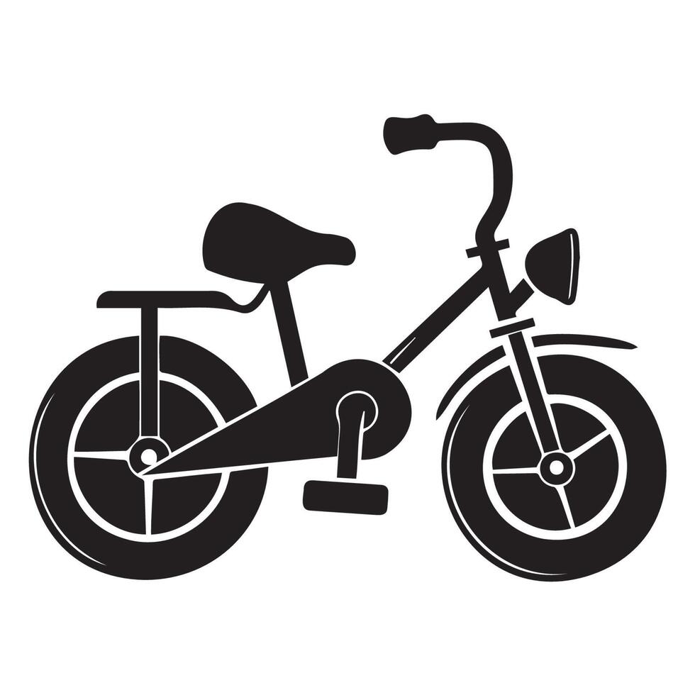 Simple Black Bicycle Icon for Creative Projects vector