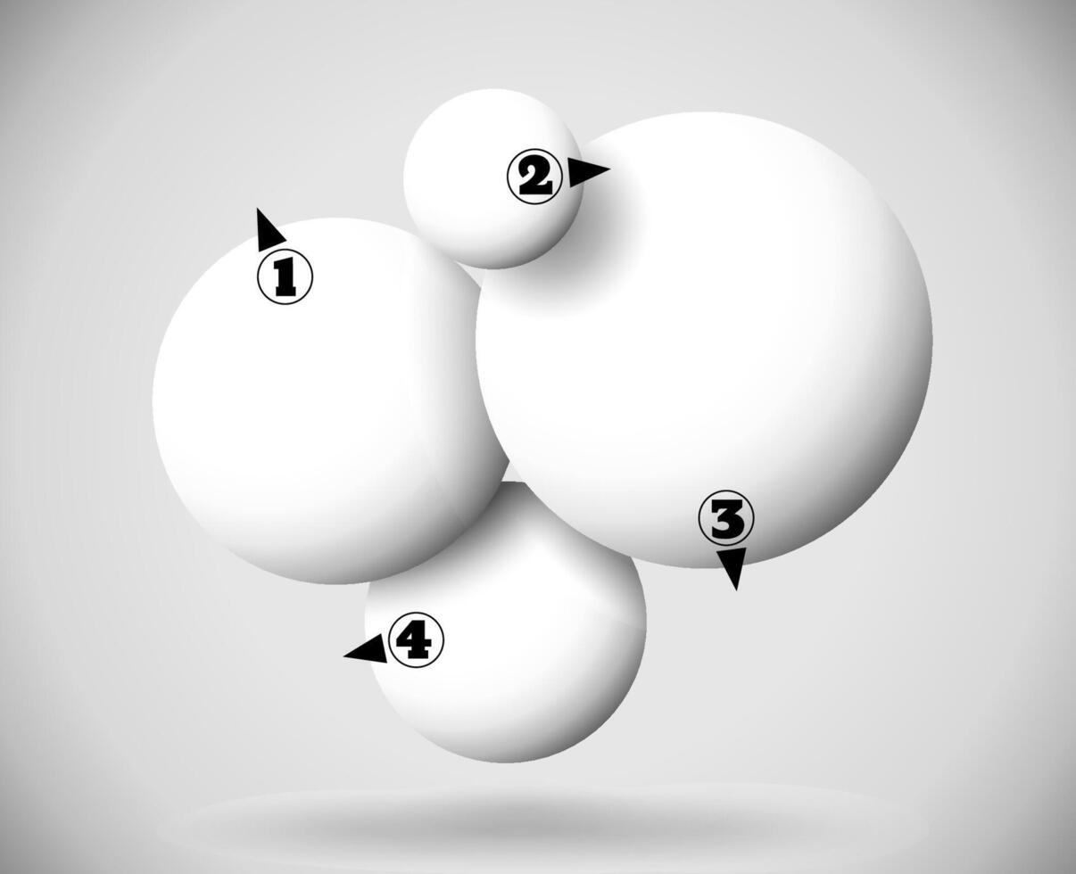 Infographics with group of flying balls vector