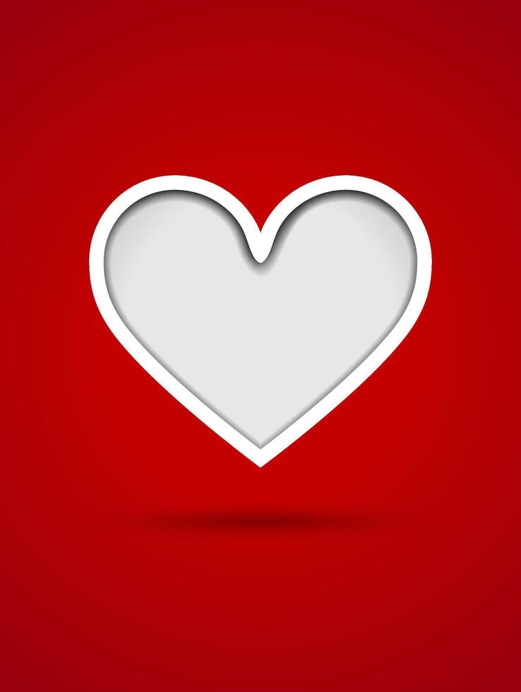 Valentine's Day card with heart vector