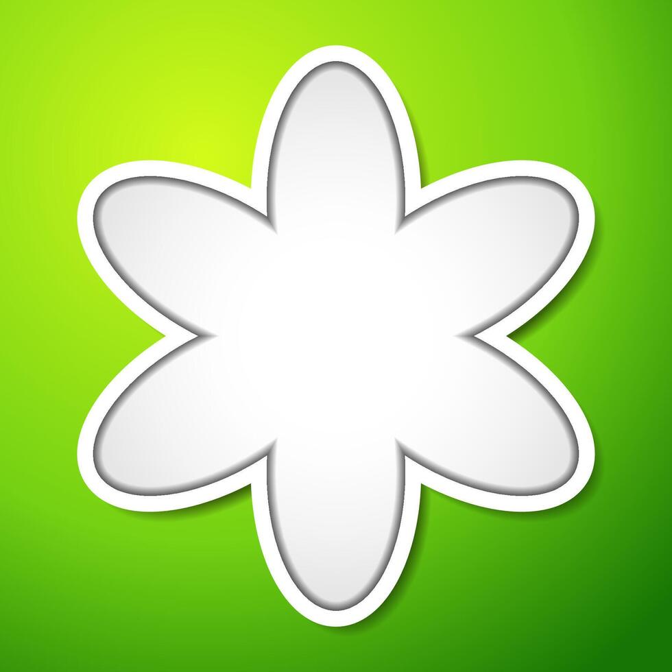 Flower sign with shadows vector