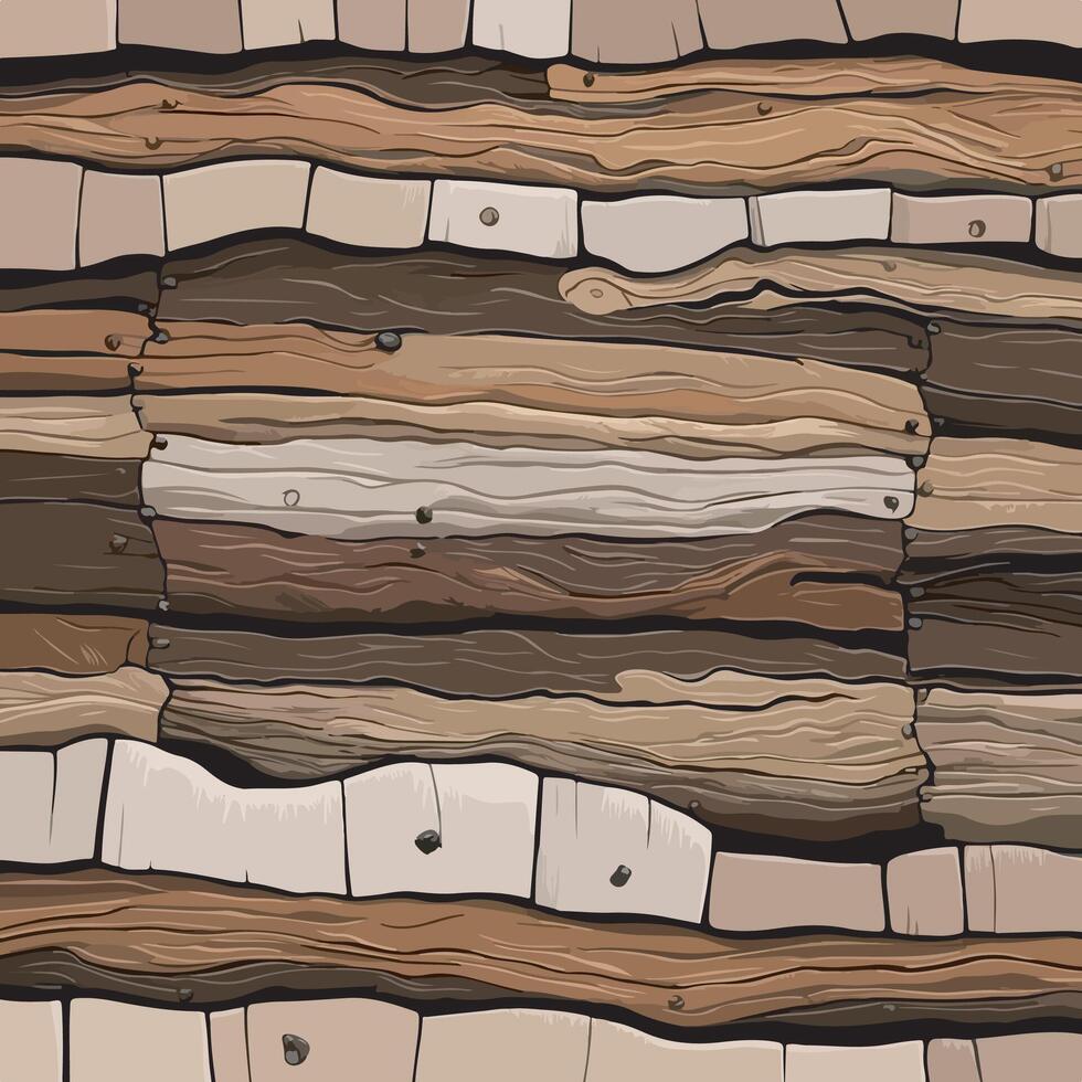 Abstract wall Woody texture types background, Wooden material textured vector