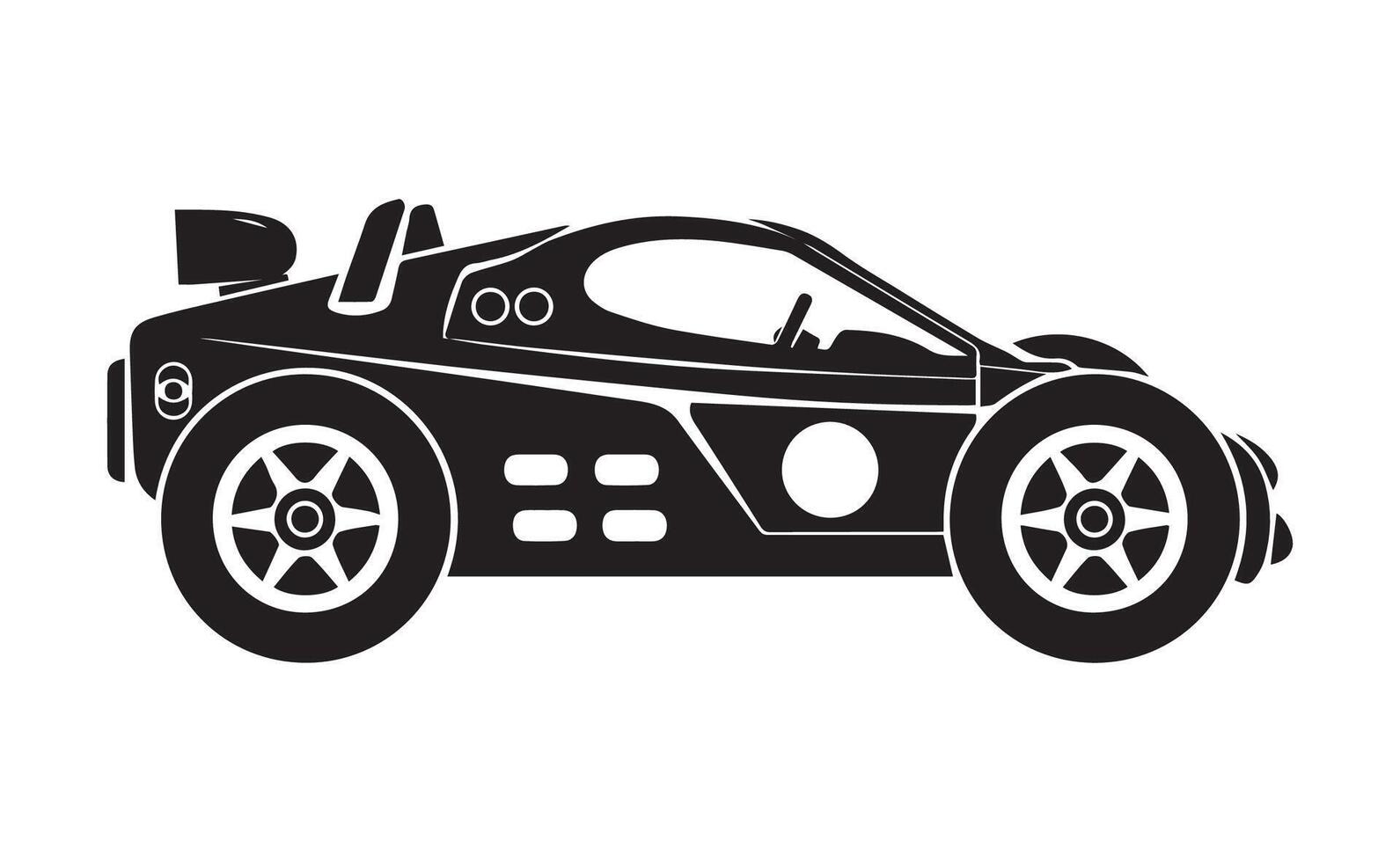 Sleek Side View of a Sporty Car vector
