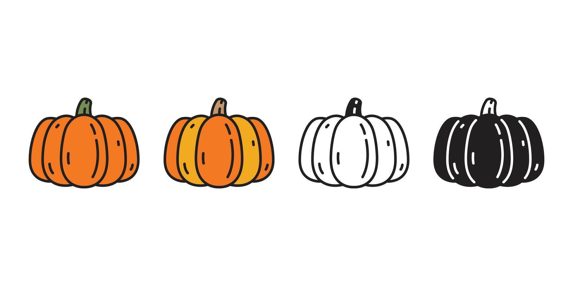 pumpkin head icon Halloween logo symbol doodle cartoon character spooky ghost illustration design clip art vector