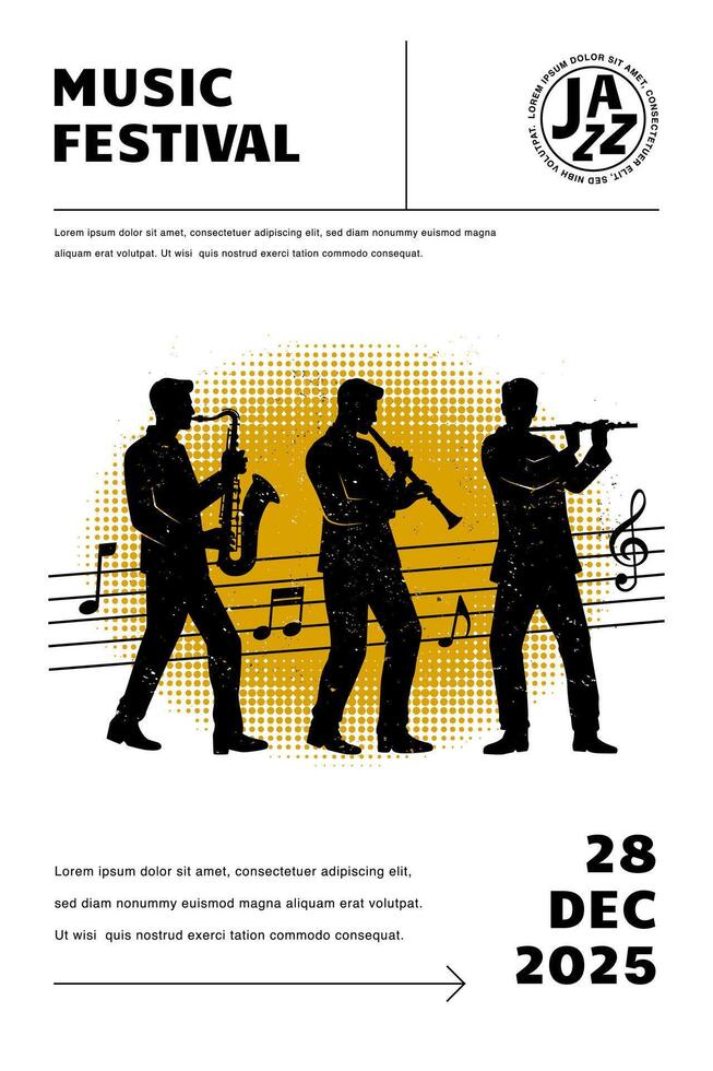 Jazz Music Festival Poster vector