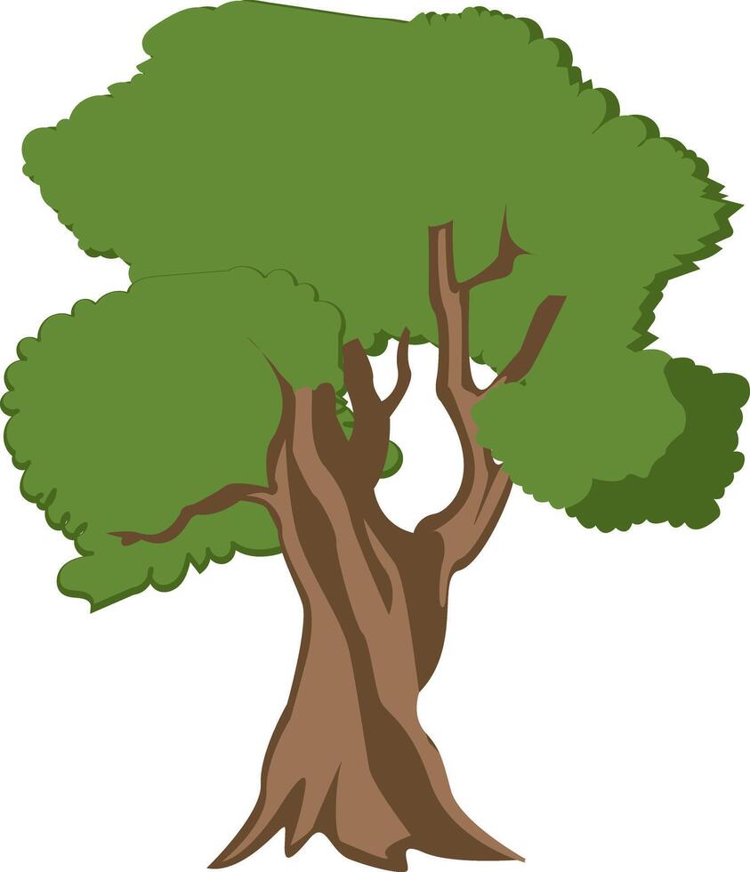 Lush Green Tree Illustration for Nature Themes vector