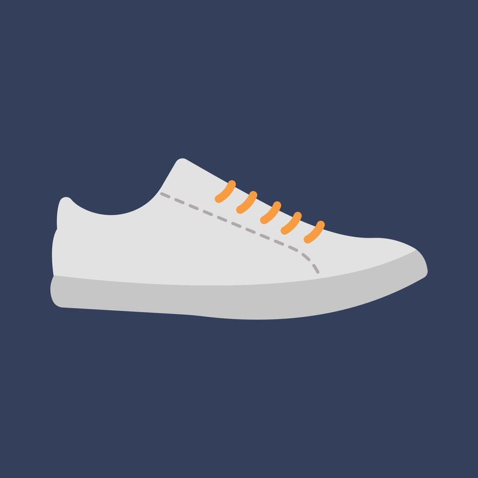 white shoe in flat design. vector
