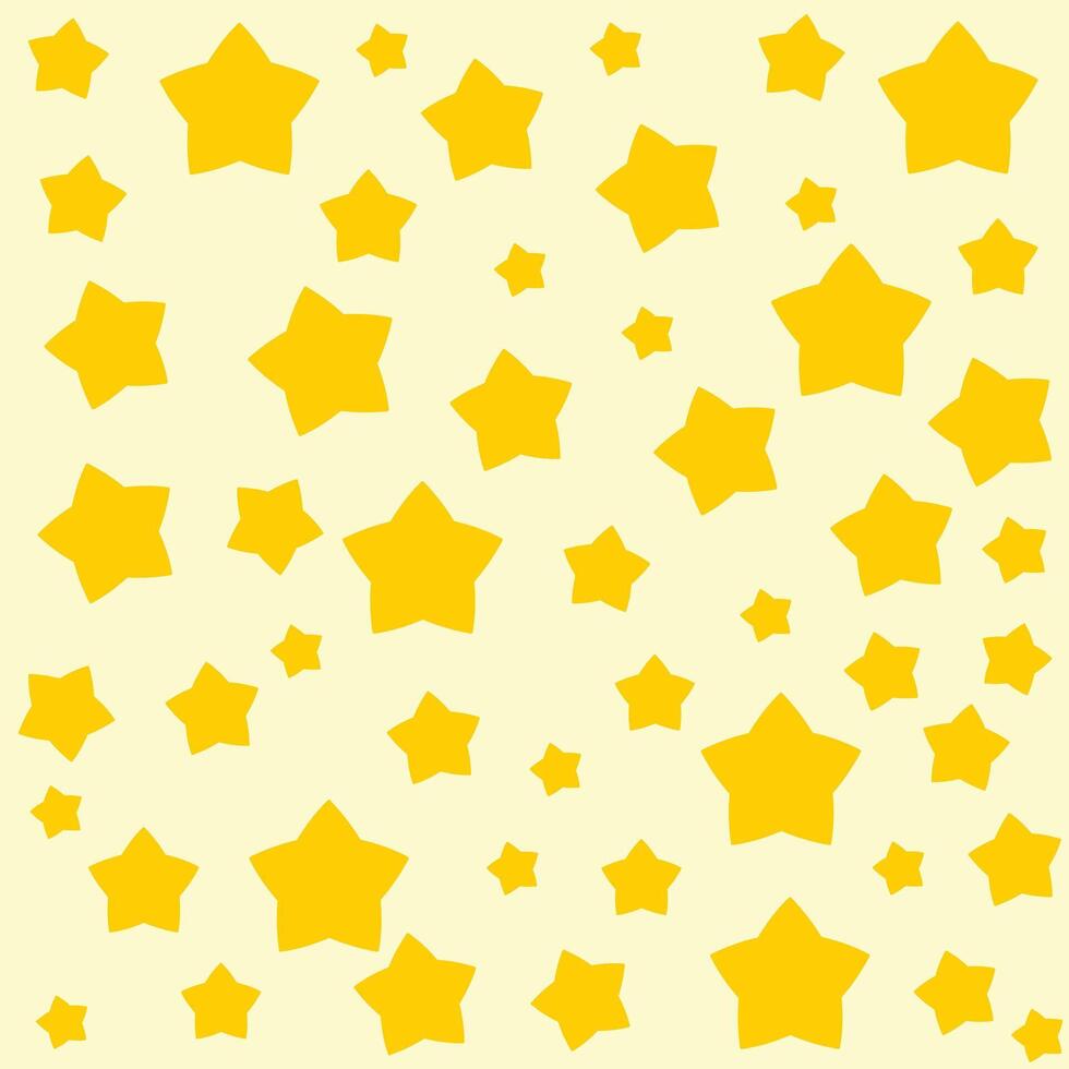 Yellow gold stars pattern background vector