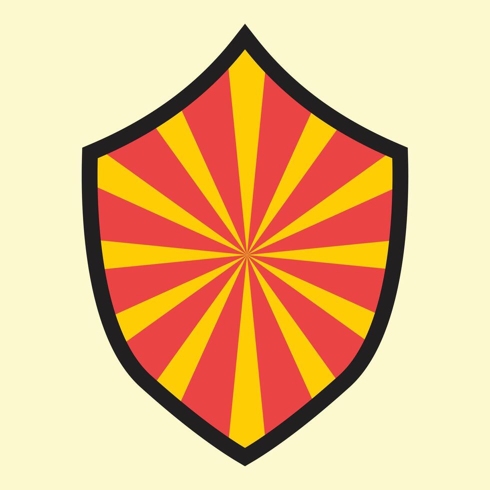 Shield pop art illustration vector