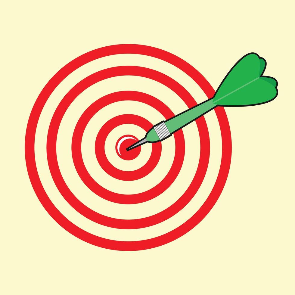 a dart is in the center of a target vector