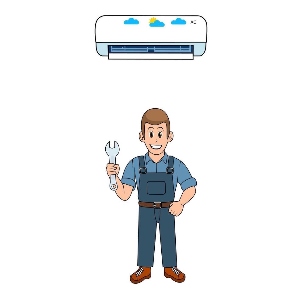 Cartoon Man Technician Vectors
