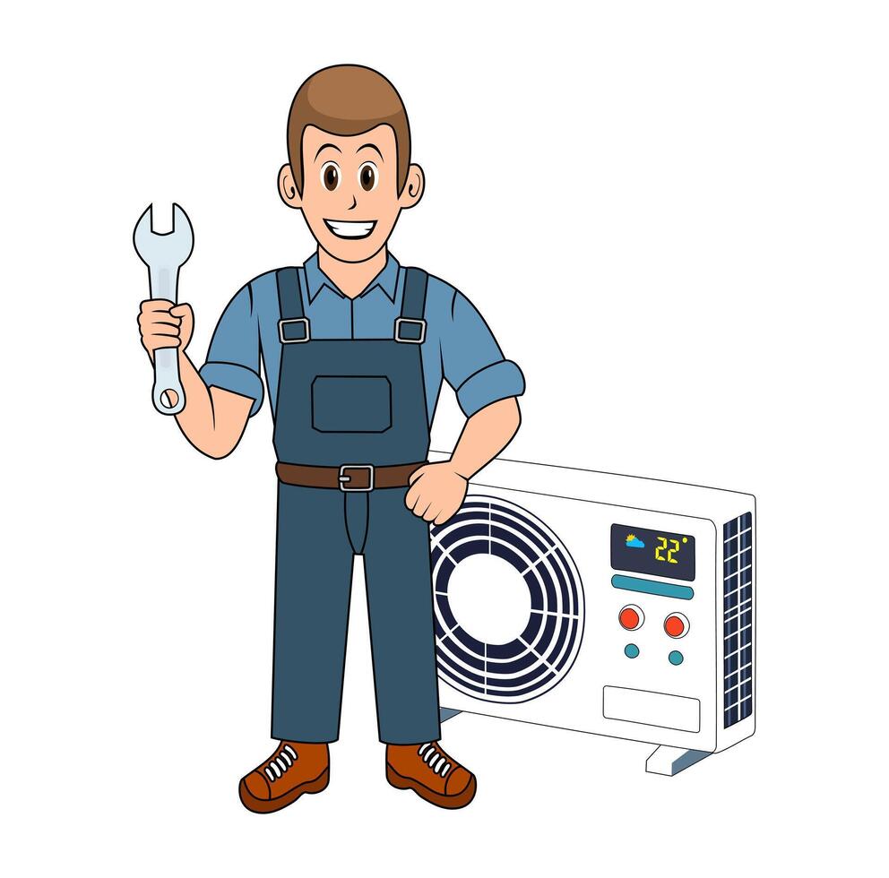 Cartoon Man Technician Vectors