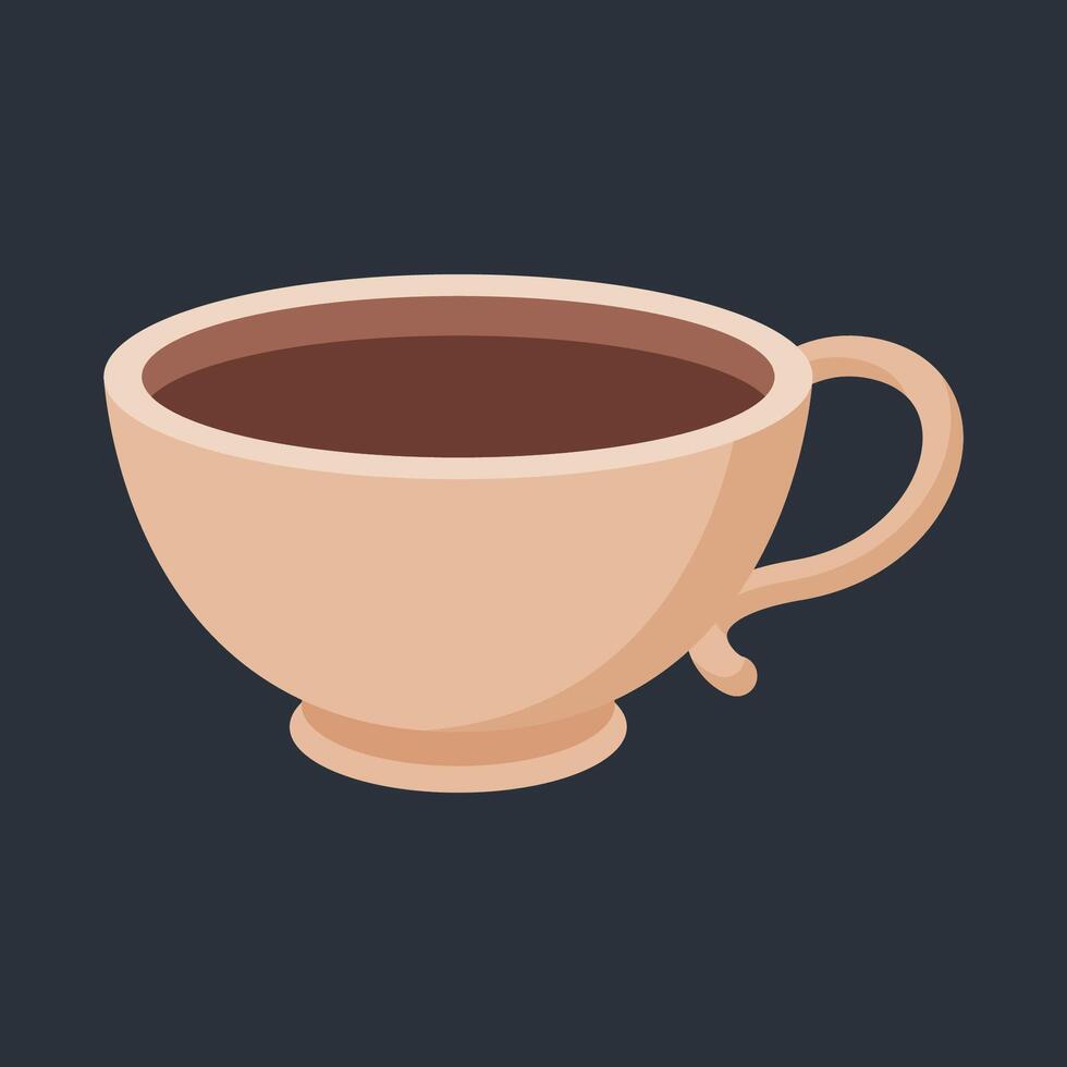coffee cup in flat design. vector