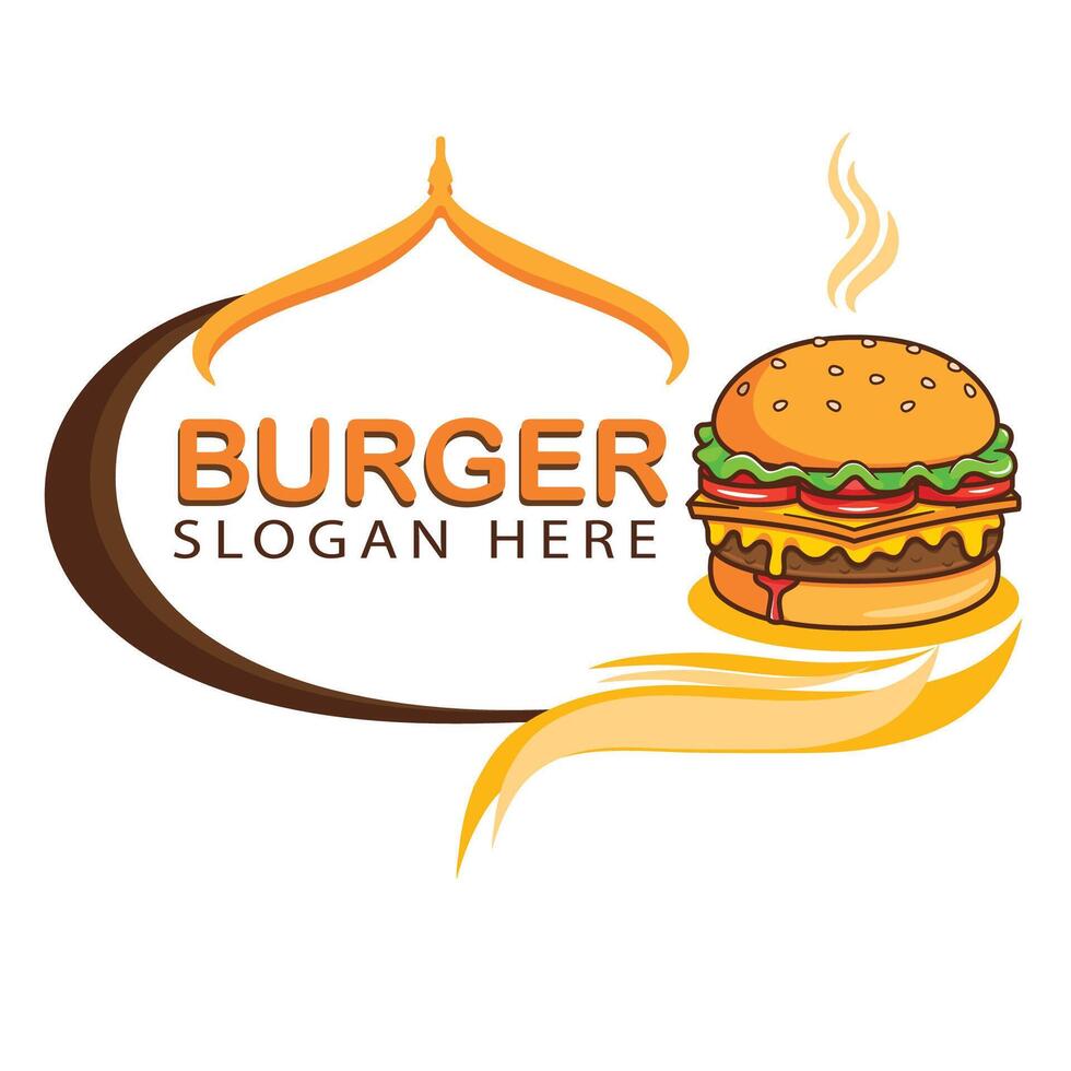 Burger Fast Food Creative Logo Design vector
