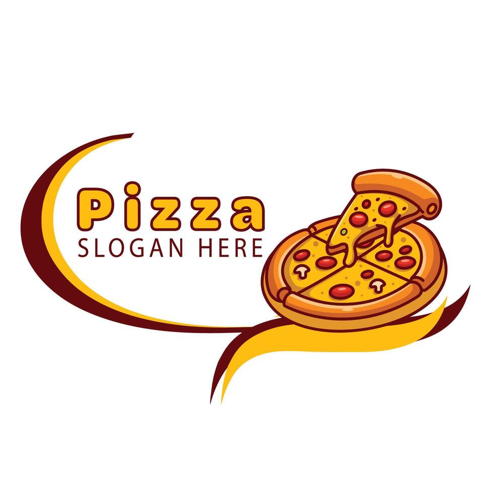 Pizza Fast Food Creative Logo Design vector