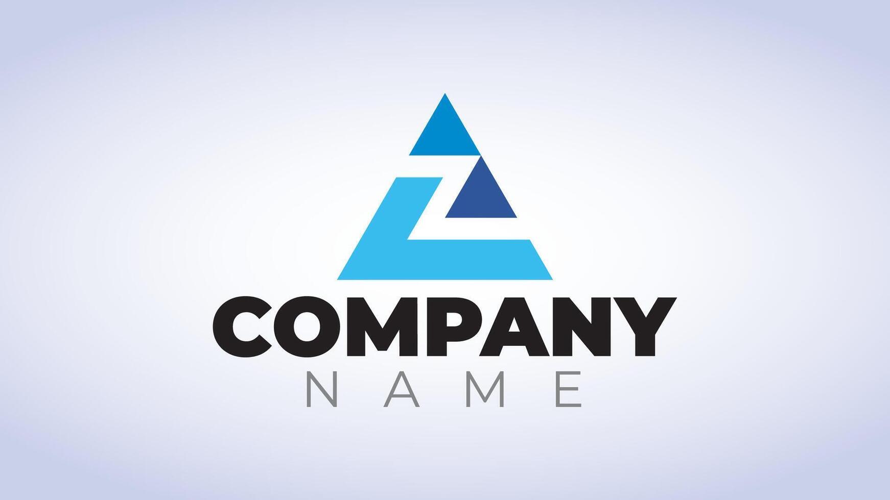 Z Logo in Blue like a mountain and clean valley vector