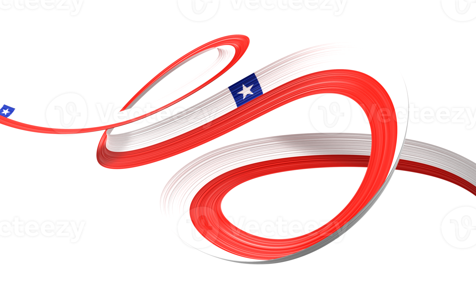3d Flag Of Chile 3d Shiny Waving Chile Ribbon Flag 3d Illustration png
