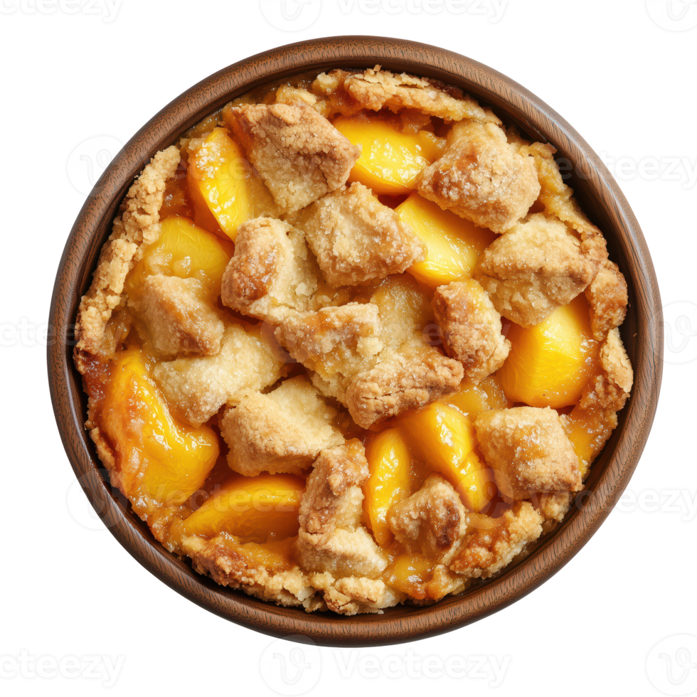 Delicious peach pie with golden crust, perfect for desserts and baking lovers, isolated on transparent background. png