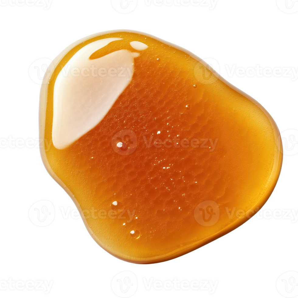 Honey blob, glossy texture, isolated on transparent background. png