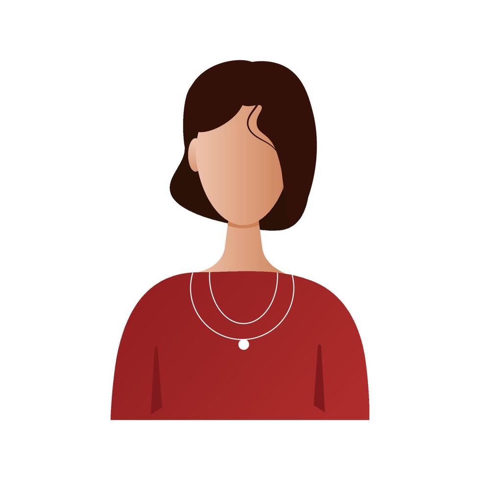 Faceless female avatar on isolated background. EPS 10. vector