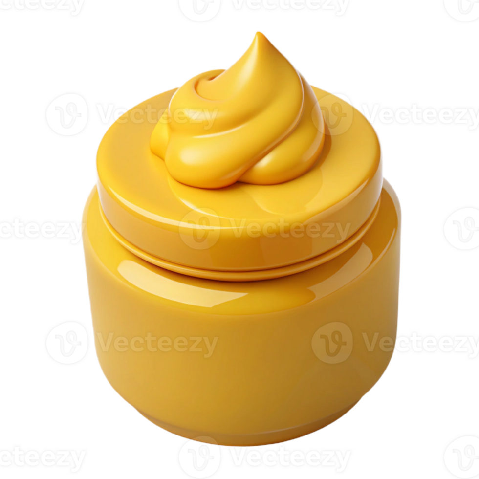 Yellow Cream in Jar png
