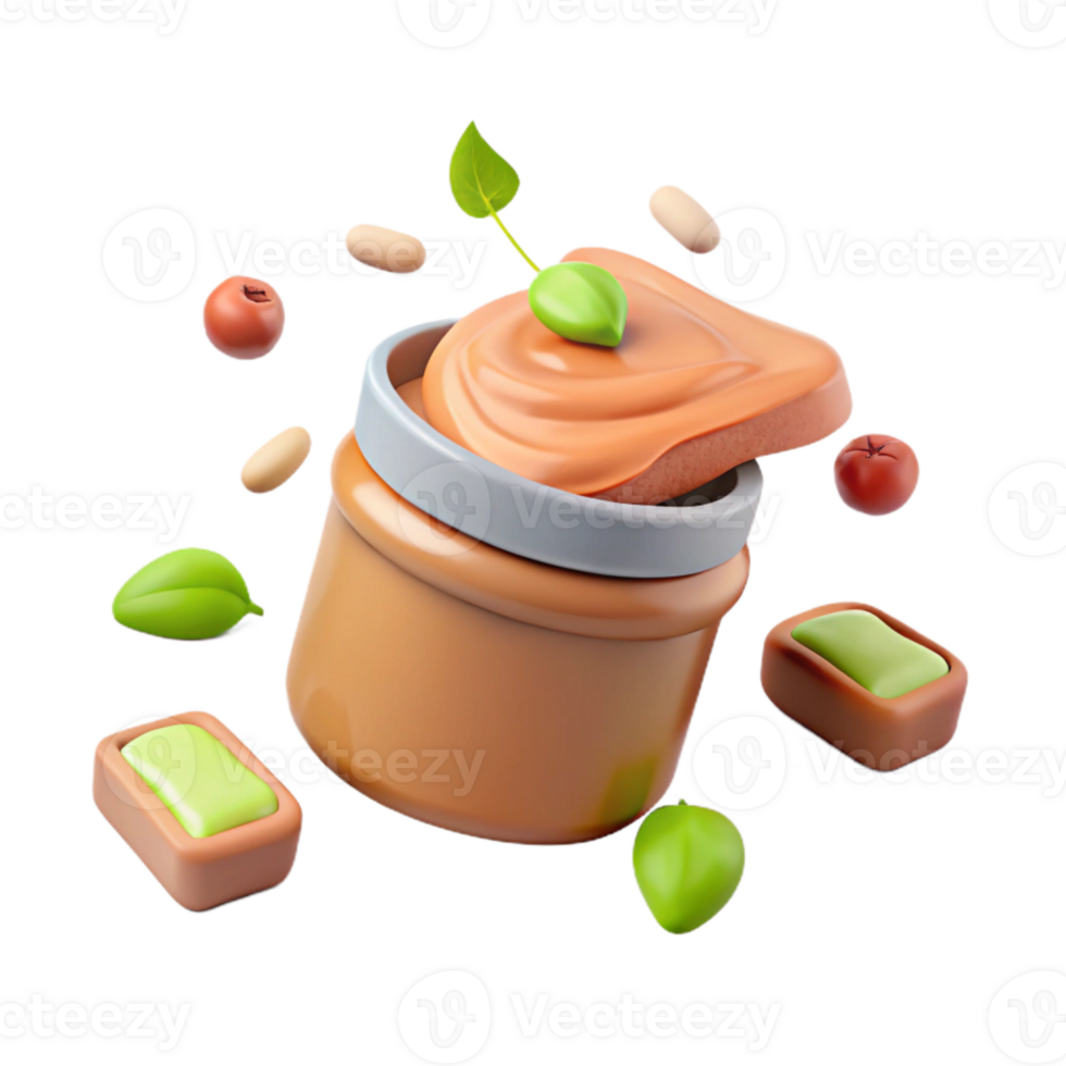 Peanut Butter Spread on Toast with a Twist png