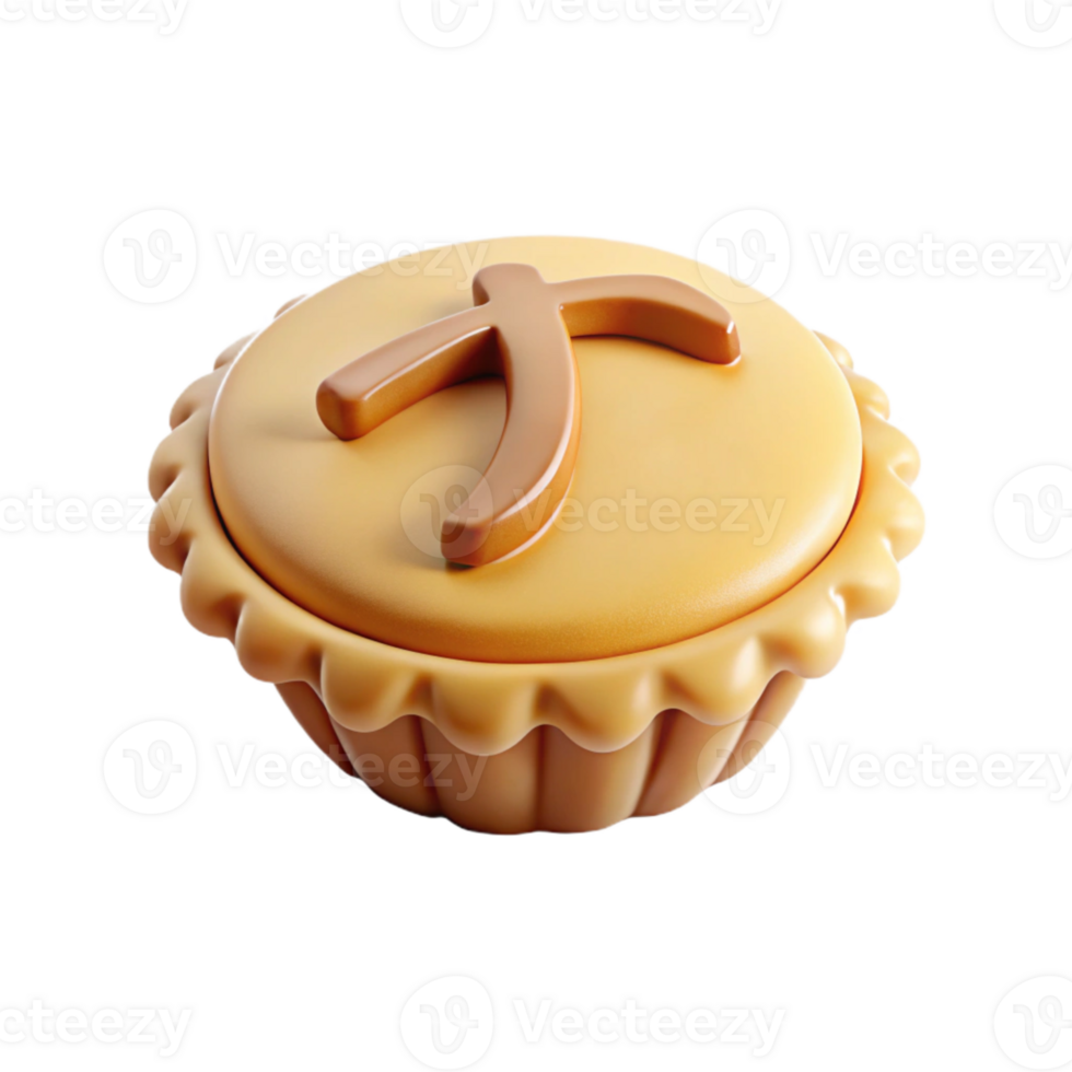 3D Pie Crust with Symbol png