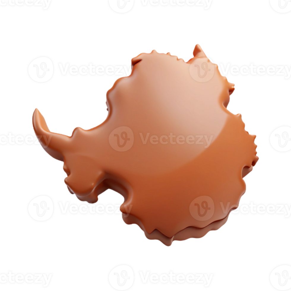 3D Render of Antarctica, a Continent of Ice and Snow png