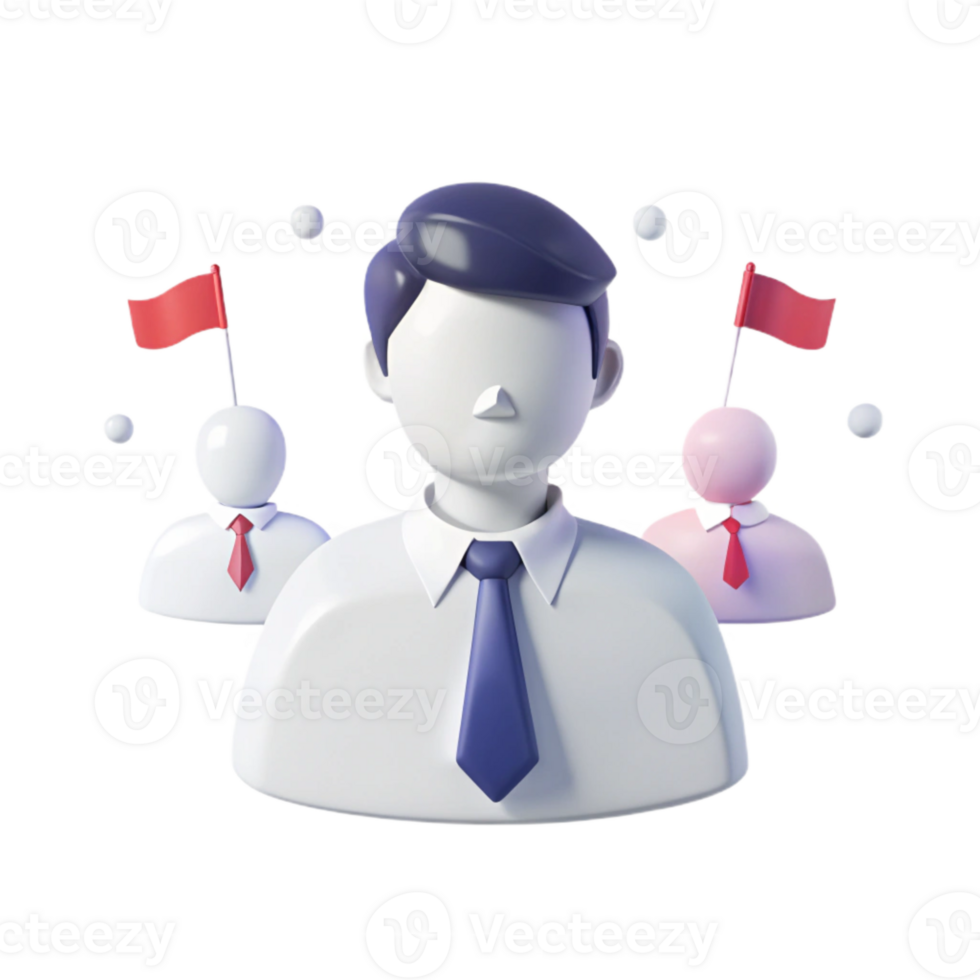 Teamwork, Collaboration, and Success 3D Illustration of a Business Team png