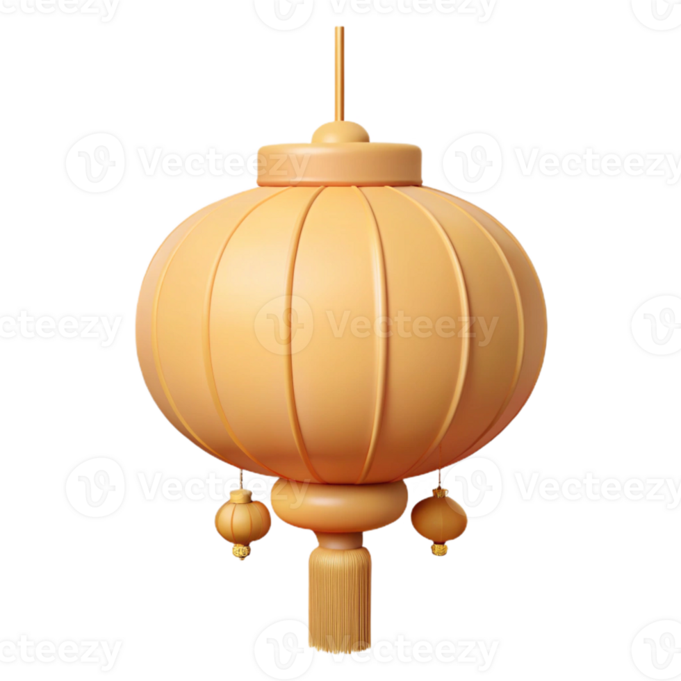 3D Render of a Traditional Asian Lantern png