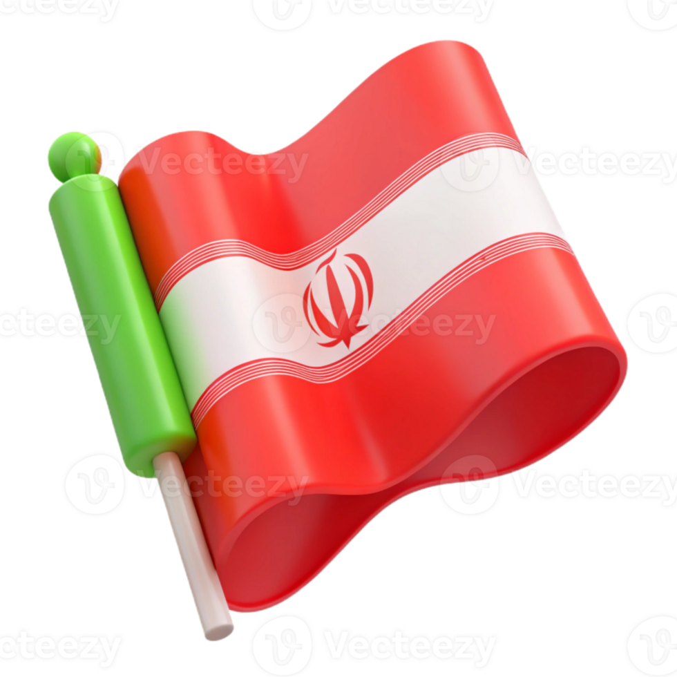 Waving Flag with Symbol and Stripes png