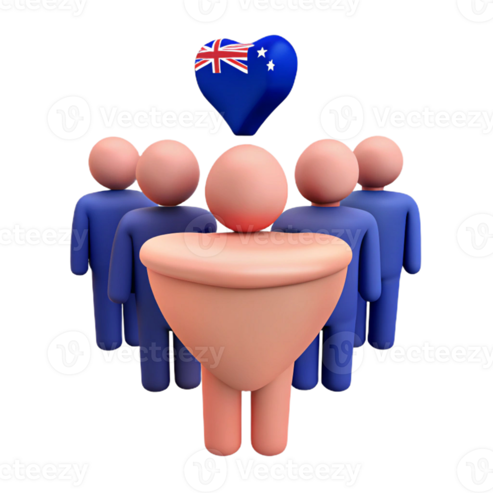 Group of People Surrounded by a Heart-Shaped Flag png