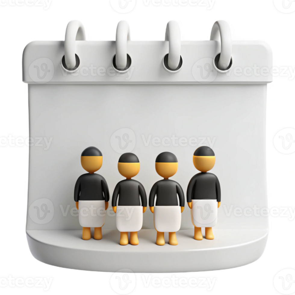 Calendar with Group of People png