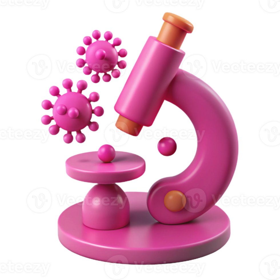 Microscope Examining Tiny Spheres png