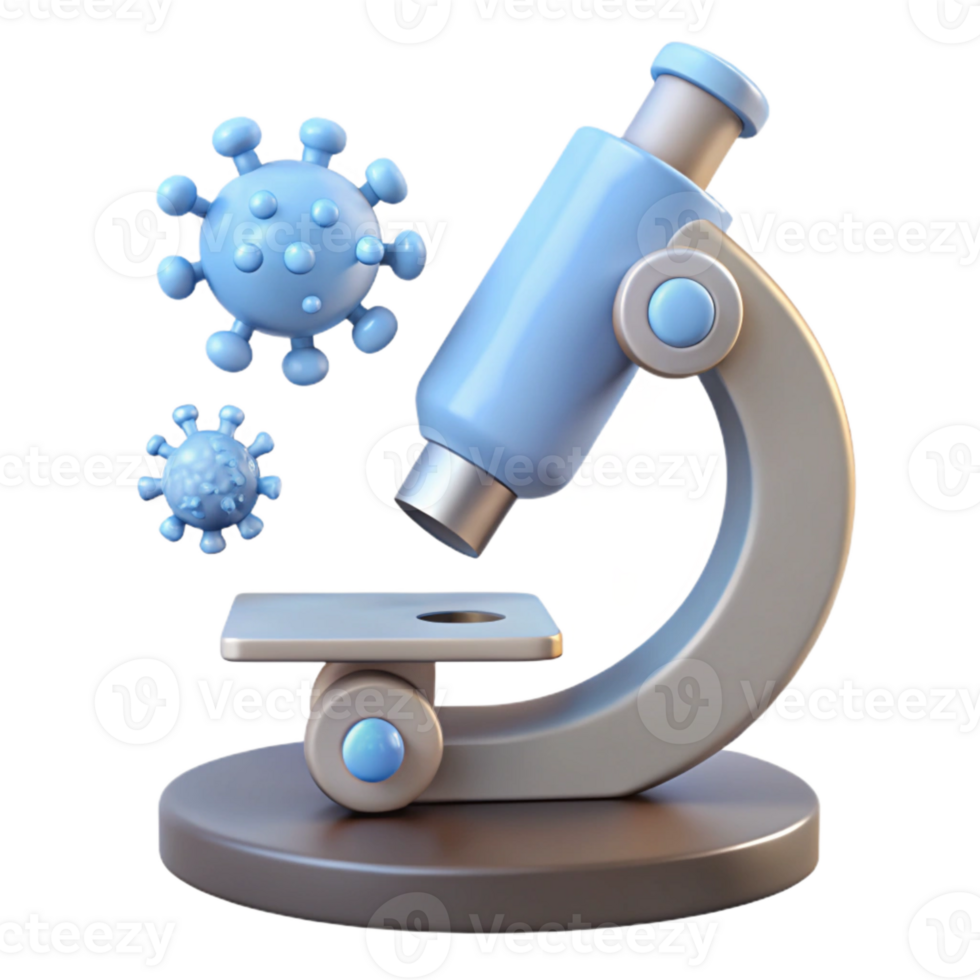 Microscope and Virus Examining the Tiny World png
