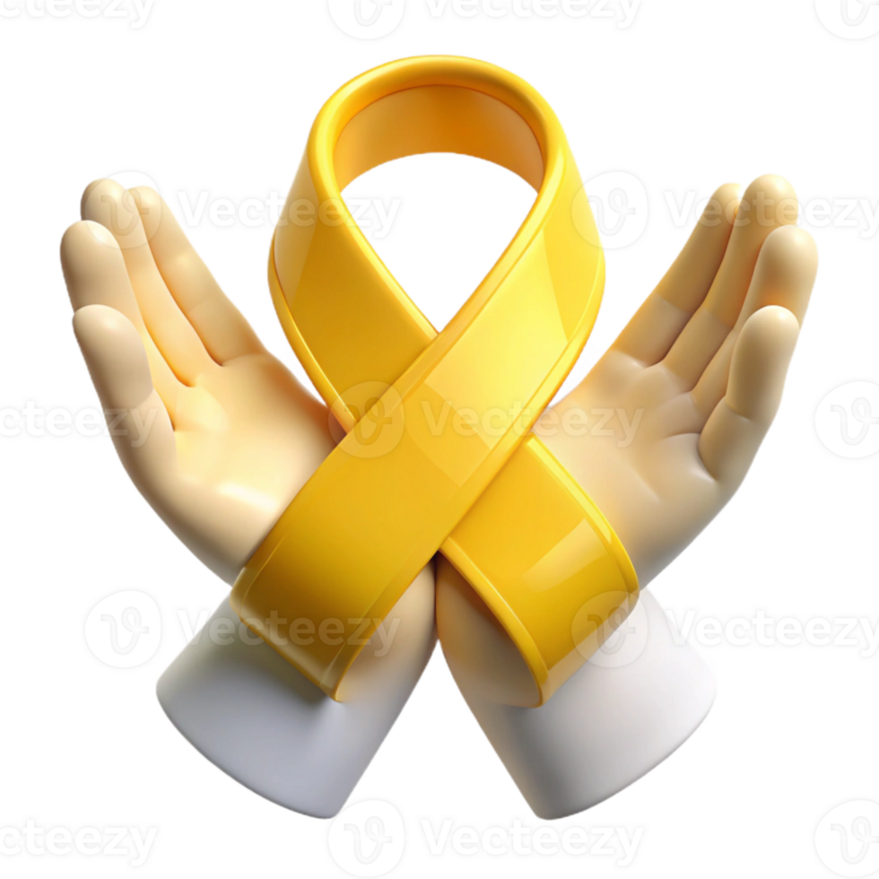 Support and Hope Yellow Ribbon Symbol png