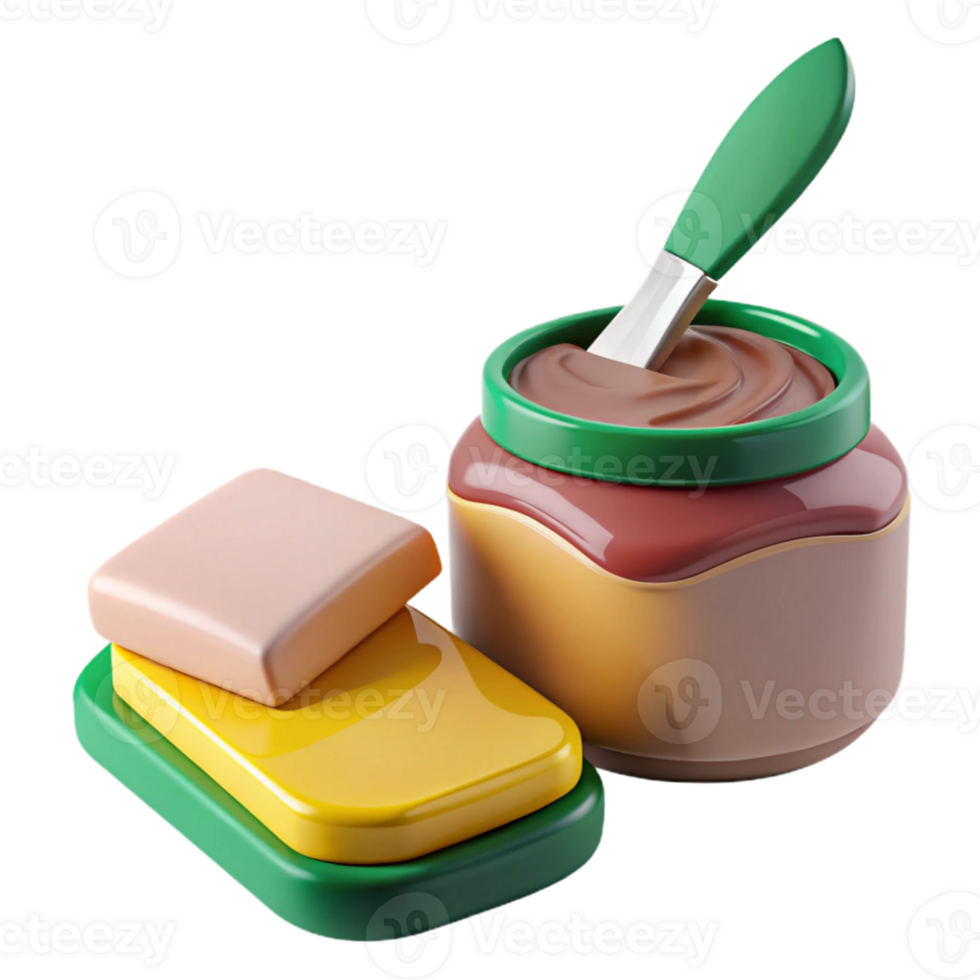 Chocolate Spread and Bread for a Delicious Snack png