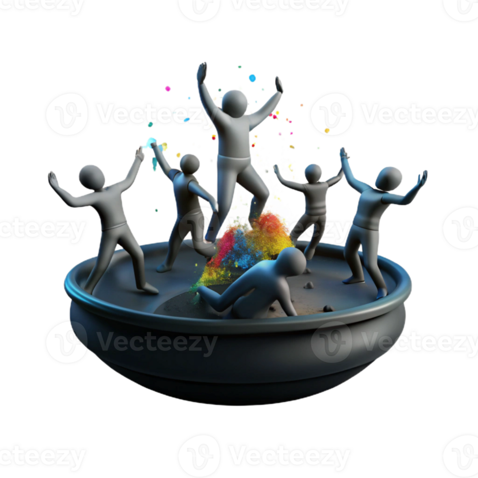 Celebrate with Friends and Colorful Powder png
