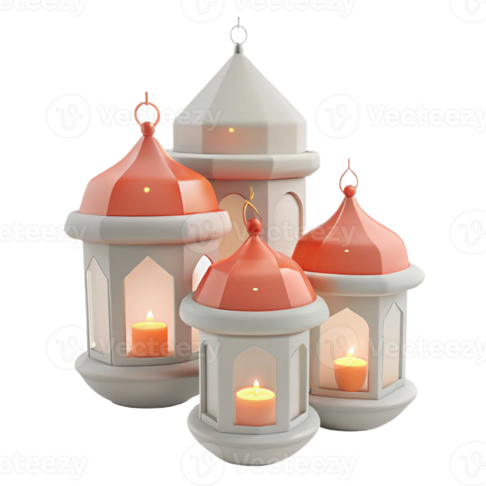 Ornate Lanterns with Glowing Candles png