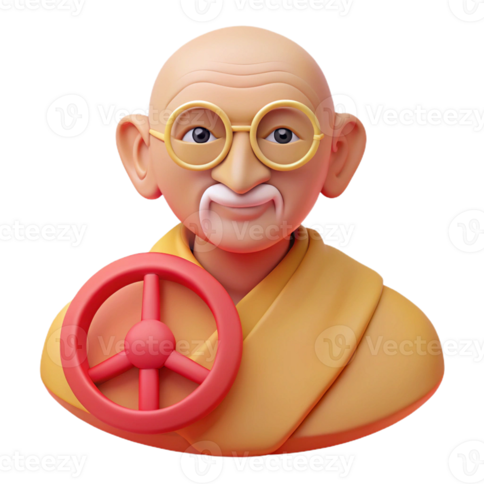 3D Illustration of a Person with a Peace Sign png