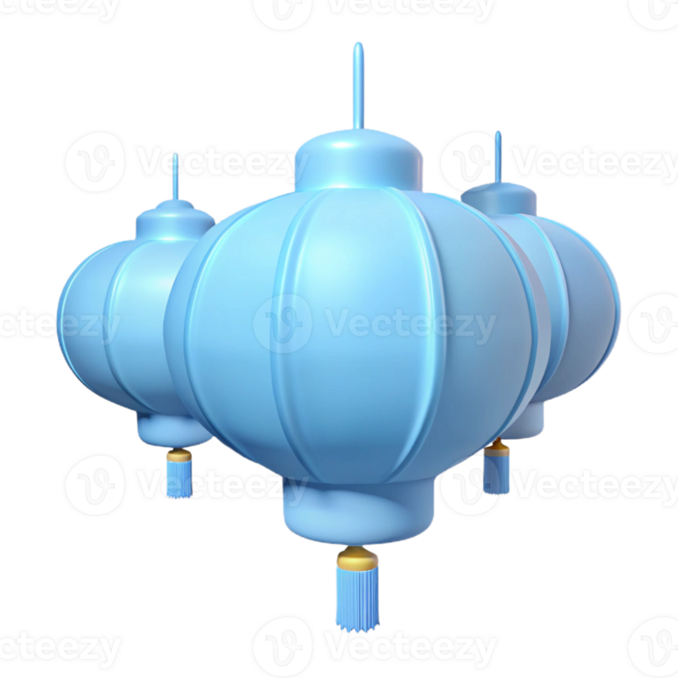 Blue Chinese Lanterns Hanging png