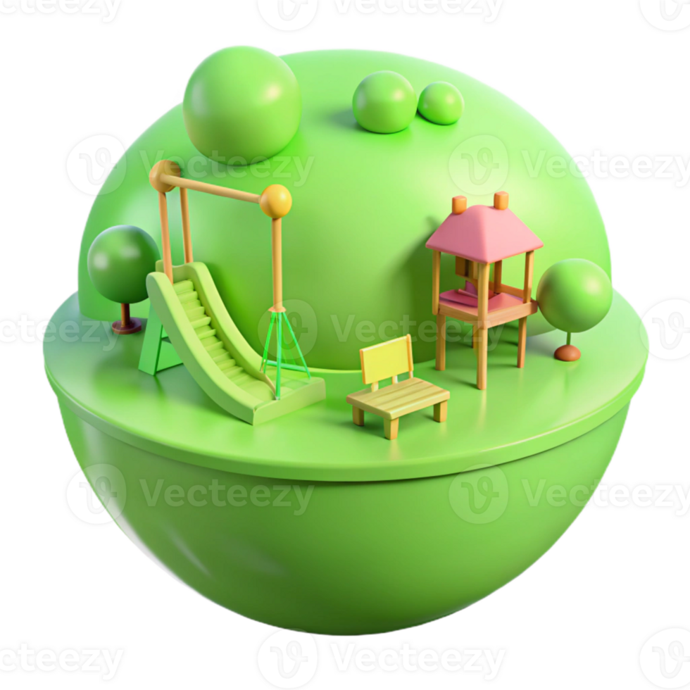 spielerisch Spielplatz mit gleiten, schwingen, und abspielen Haus png