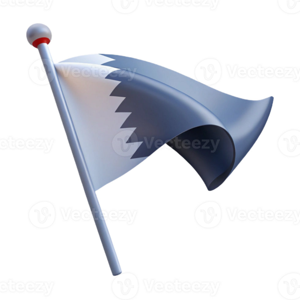Waving Flag with White and Blue Colors and Jagged Pattern png