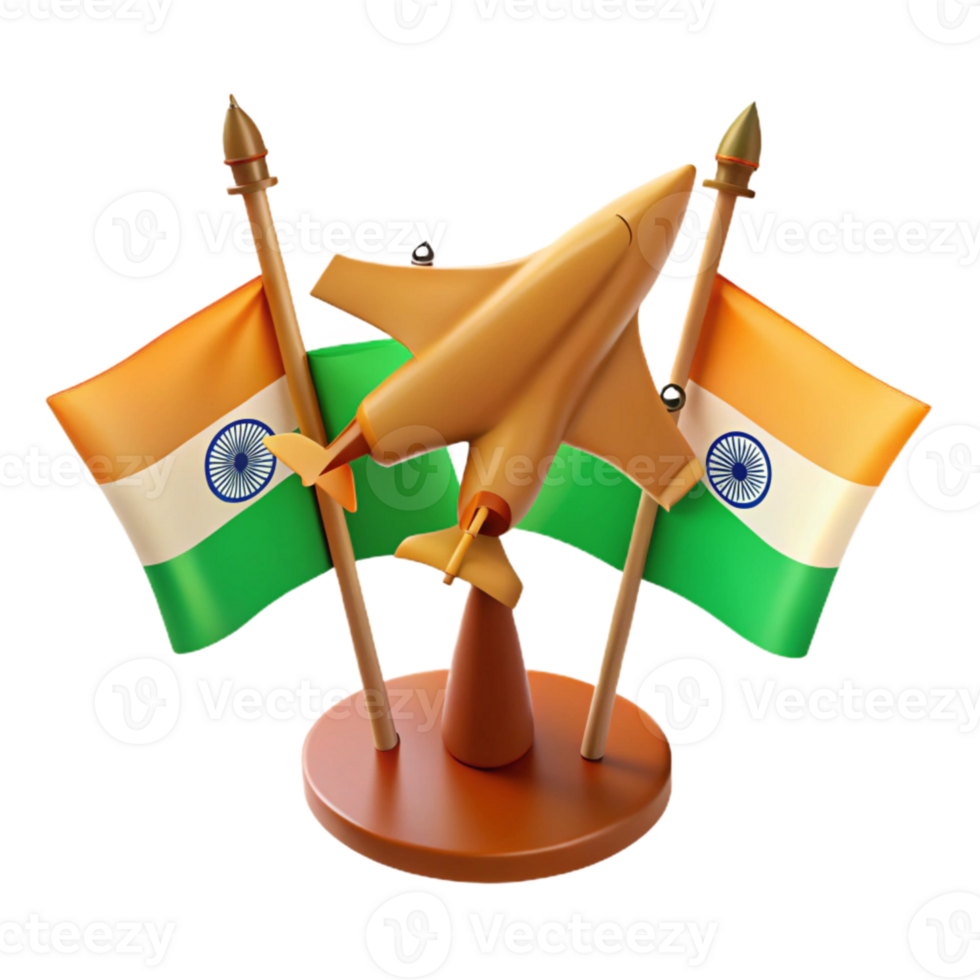 Indian Flag Airplane Model png
