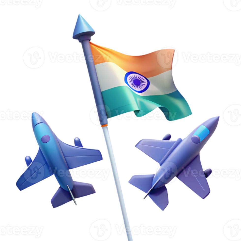 Indian Flag and Fighter Jets png