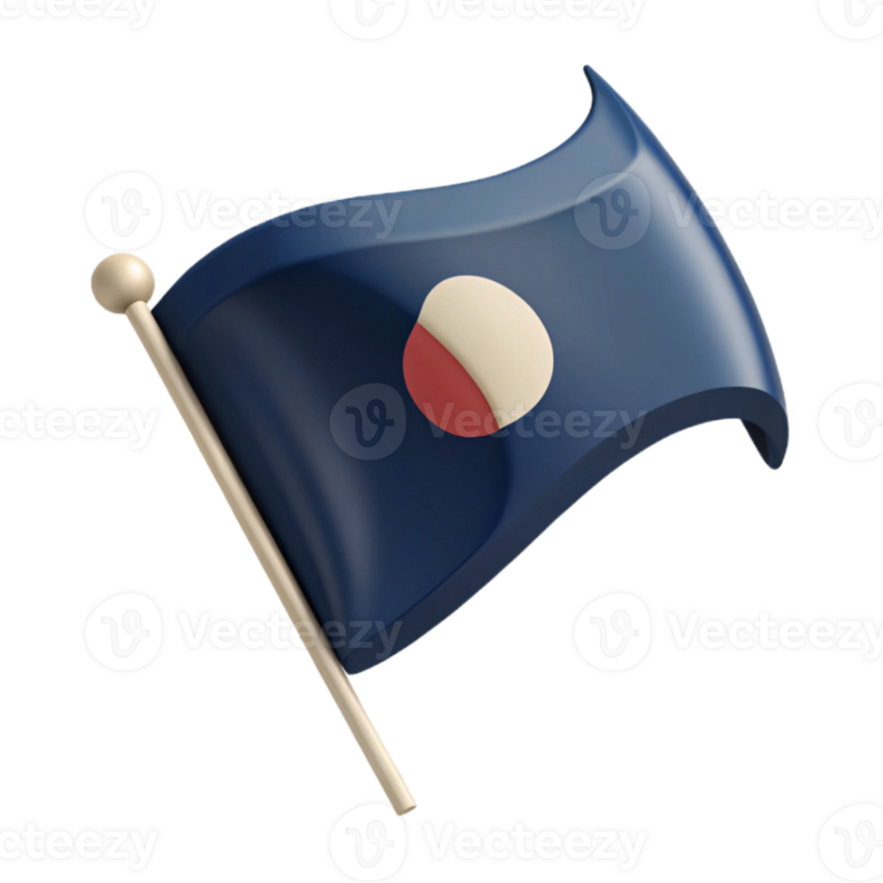 Waving Flag with Circle Design png