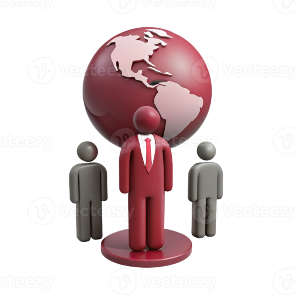 Global Leadership One Leader, Many Followers png