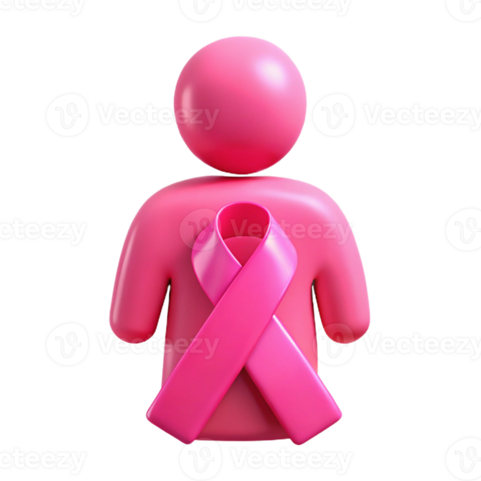 Pink Ribbon Symbol of Support and Awareness png