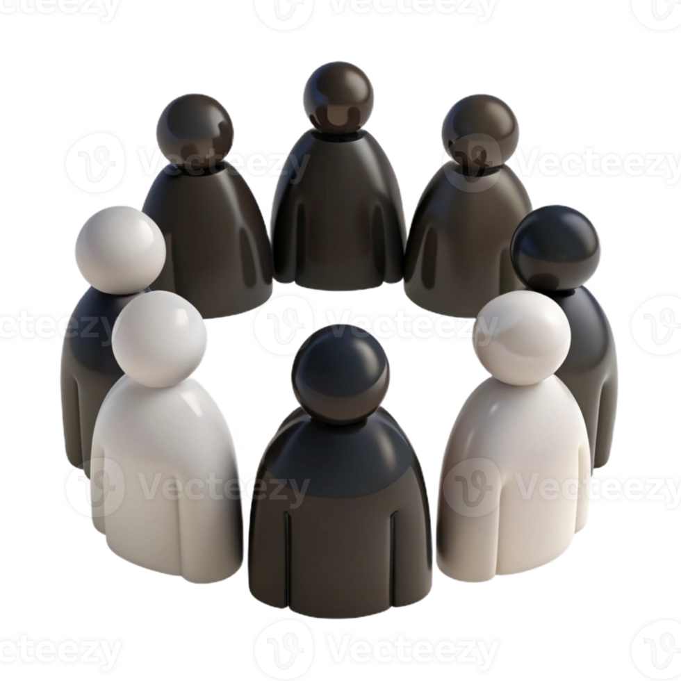 Group of People in a Circle - Unity and Collaboration Concept png