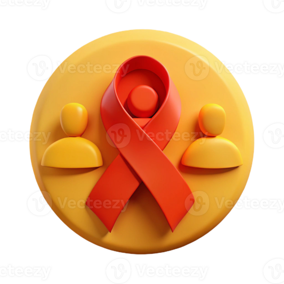 Red Ribbon Awareness Supporting and Caring for Others png