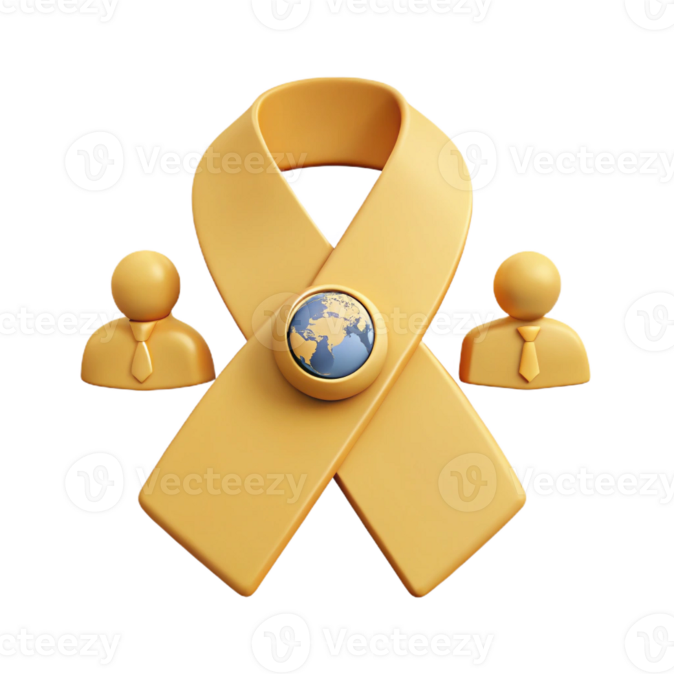 Global Unity Yellow Ribbon Symbol of Support png